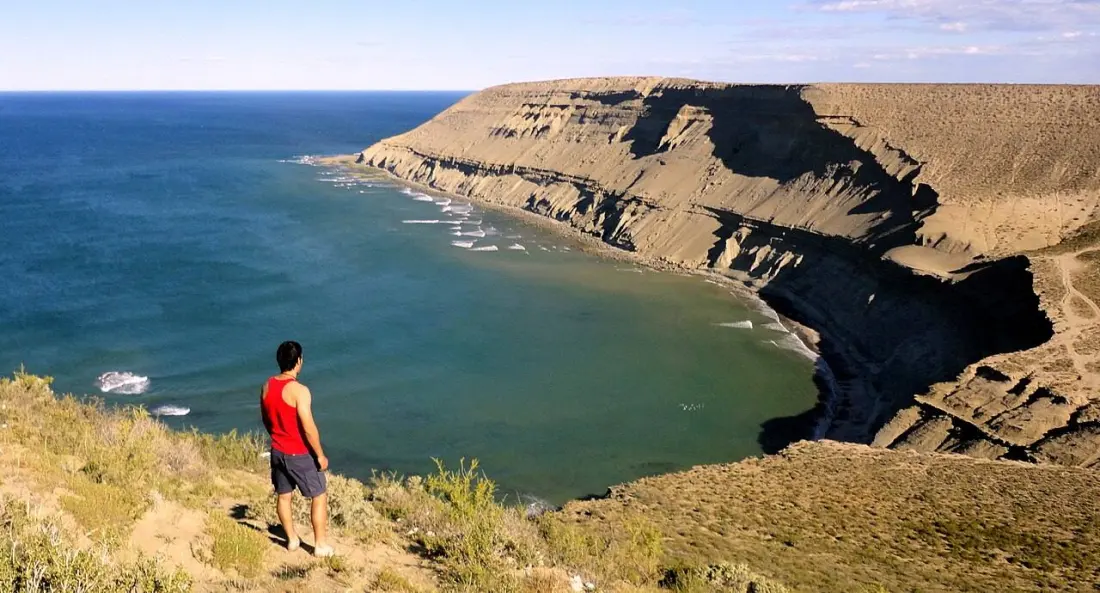 Los acantilados de Punta del Marqués sobre el golfo San Jorge